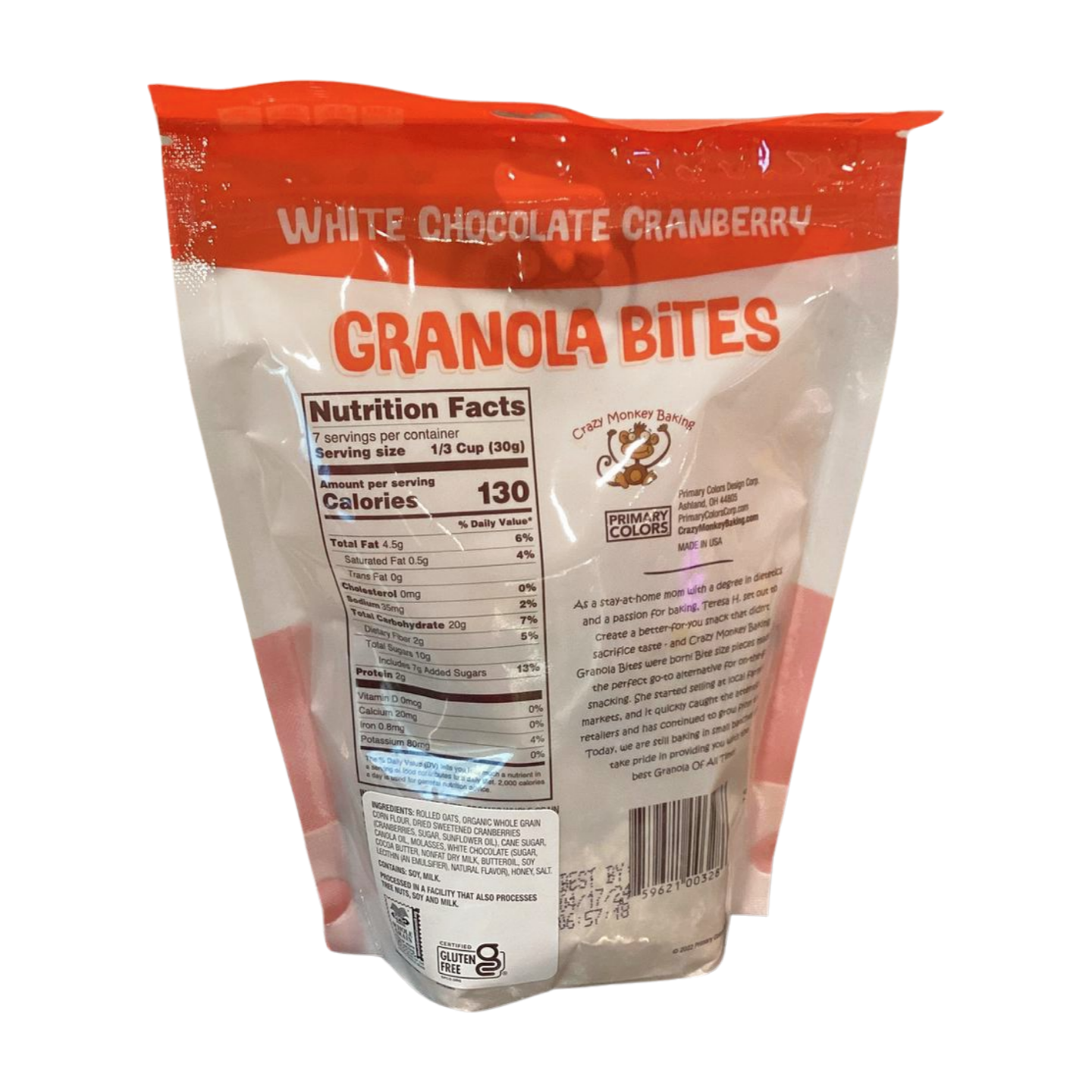 White Chocolate Cranberry Granola Bites