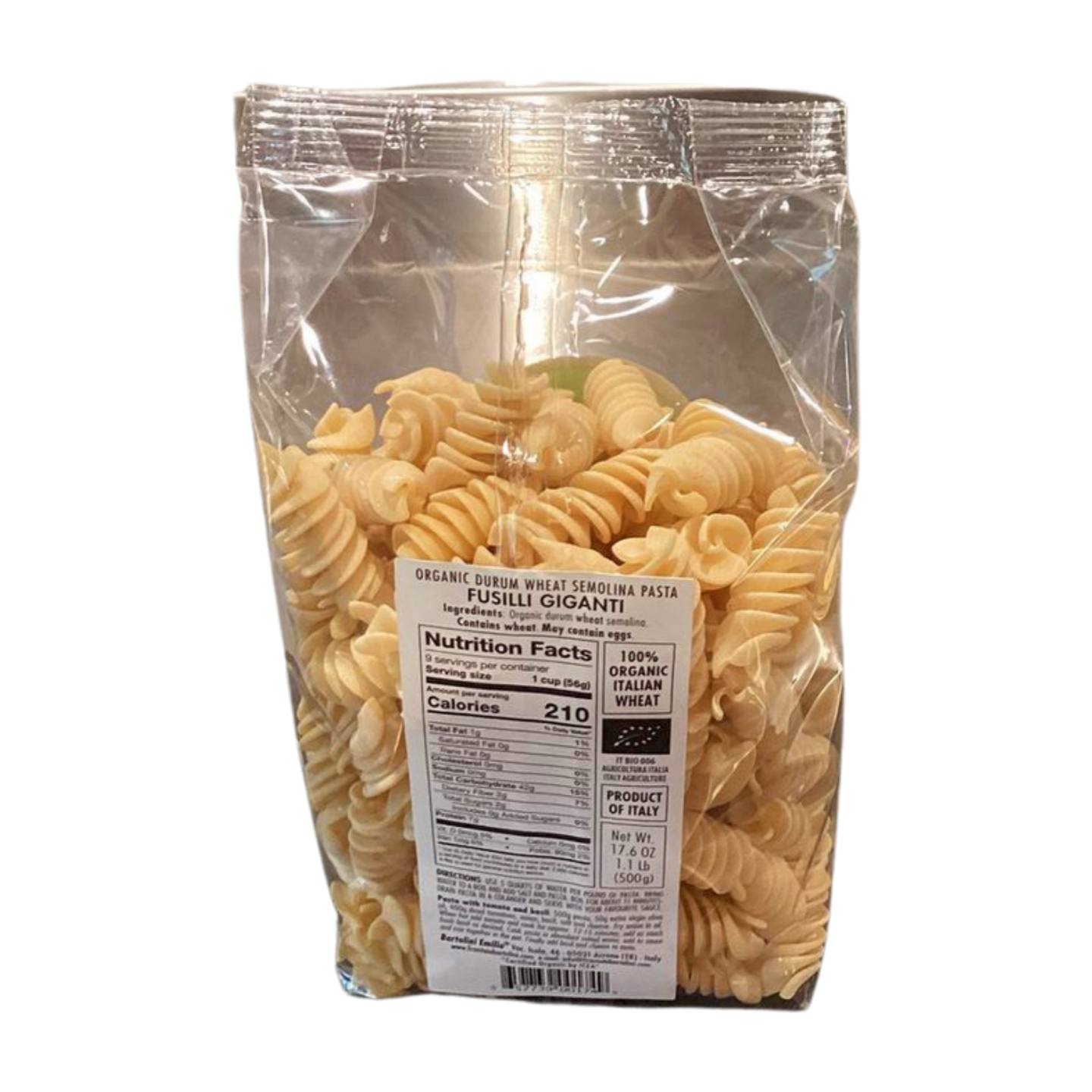 Bartolini Organic Fusilli Pasta