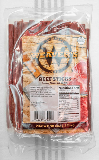 Daniel Weaver's Hot Beef Sticks - 2.5 lbs