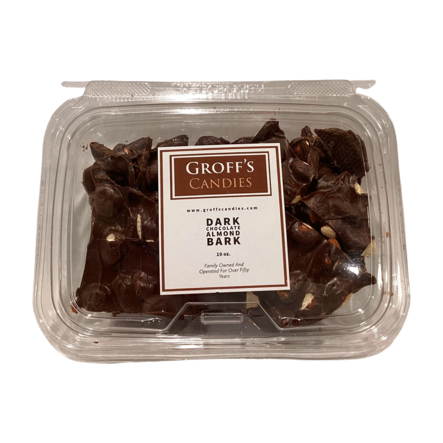 Groff’s Candies Dark Chocolate Almond Bark